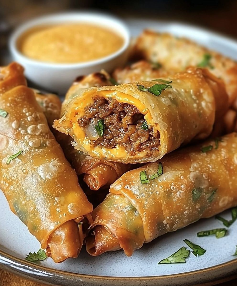 Cheeseburger Eggrolls