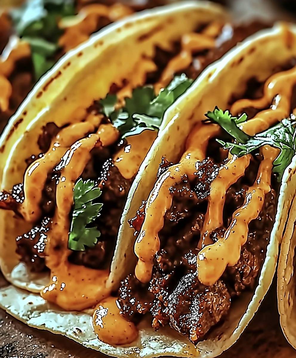 Garlic Butter Honey BBQ Tacos