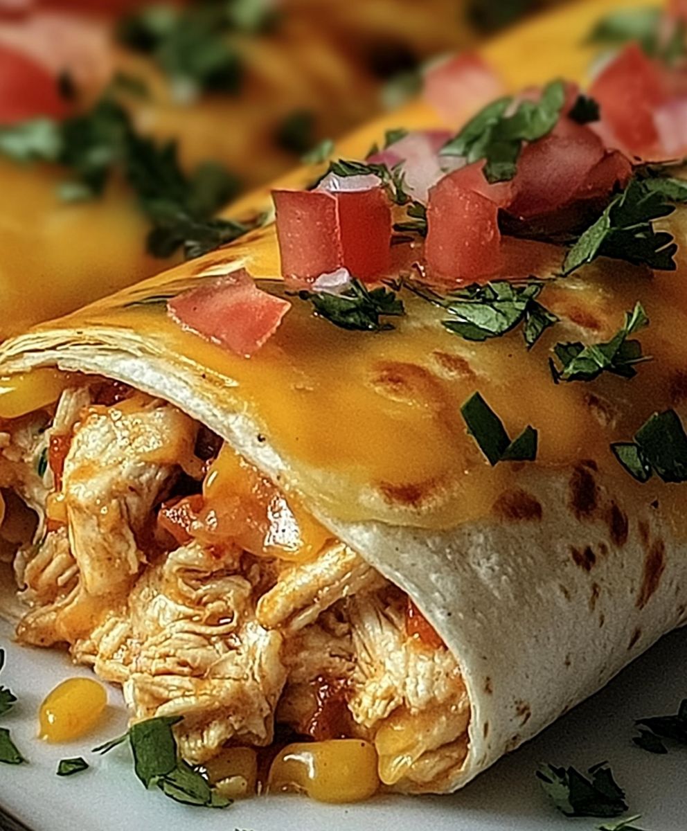 Baked Chicken Chimichangas