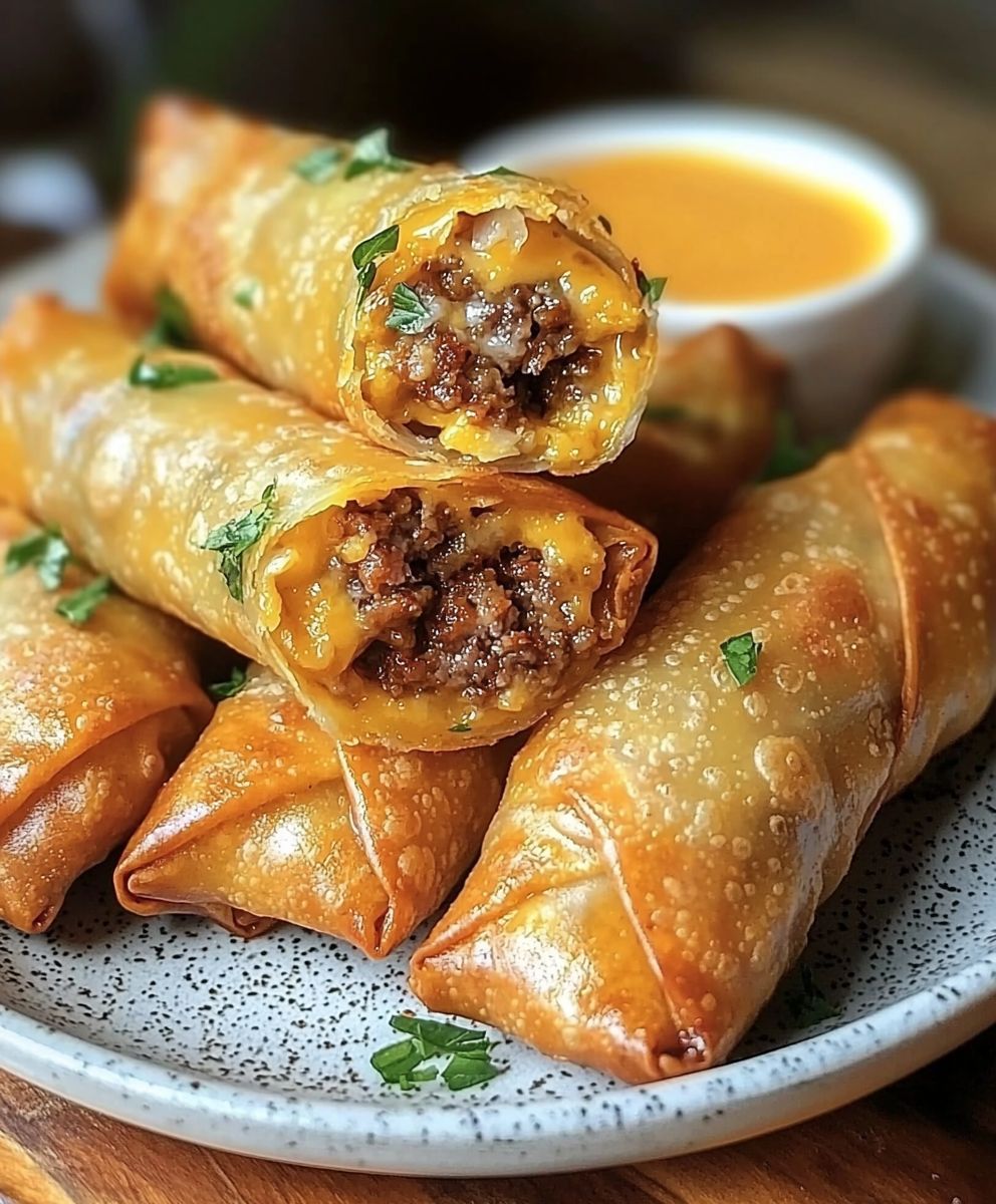 Cheeseburger Eggrolls