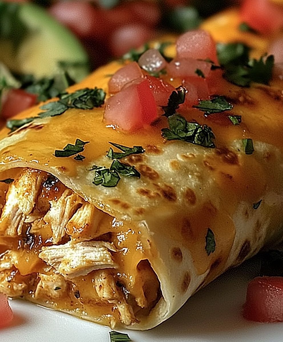 Baked Chicken Chimichangas