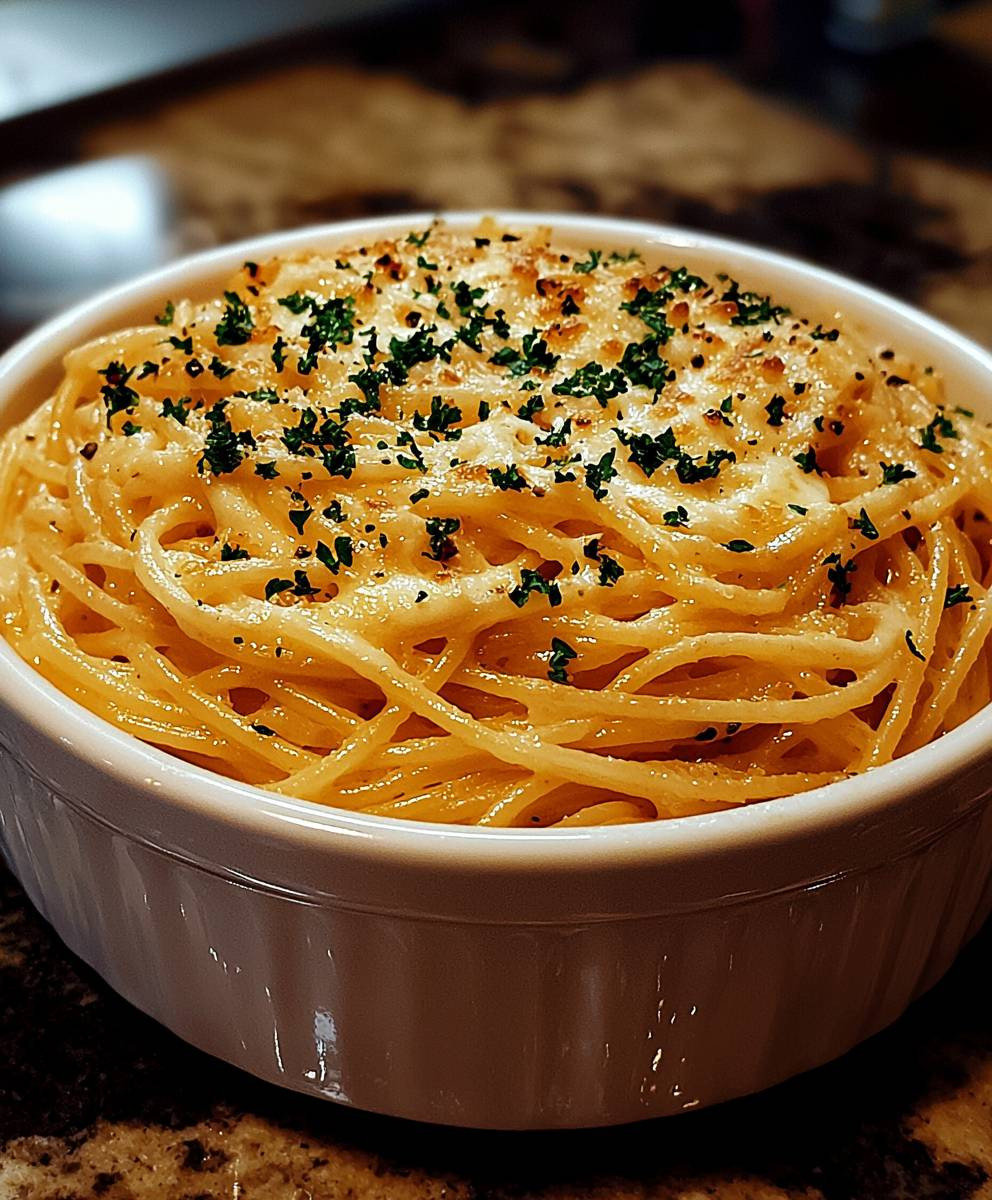 Cheesy Garlic Parmesan Spaghetti
