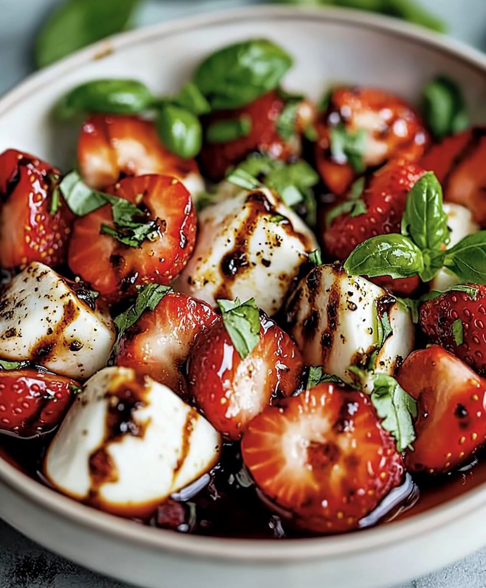 Balsamic Strawberry Caprese Salad