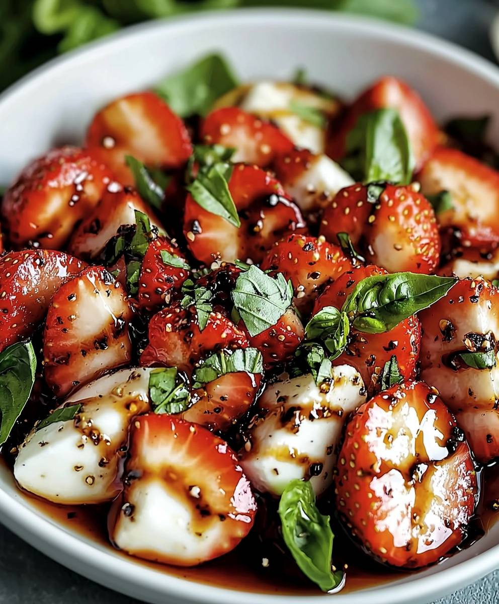 Balsamic Strawberry Caprese Salad