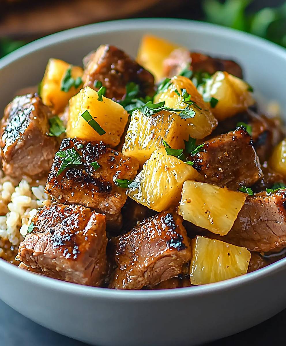 Pineapple pork slow cooker