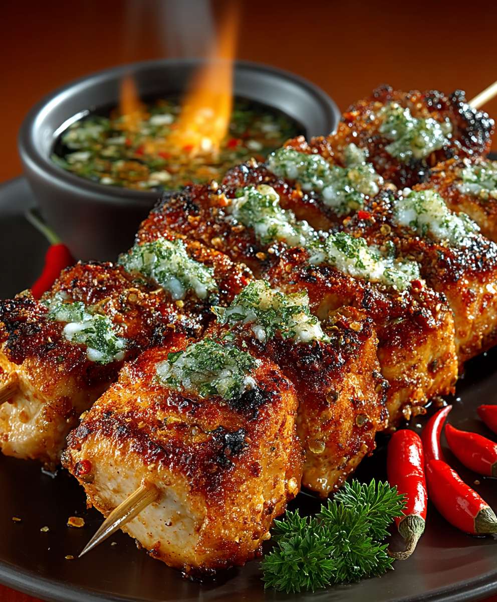 Bang Bang Chicken Skewers