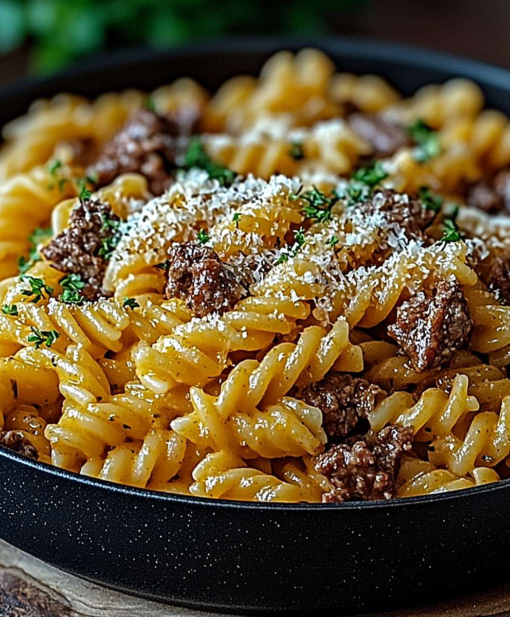 Beef and Cheddar Pasta
