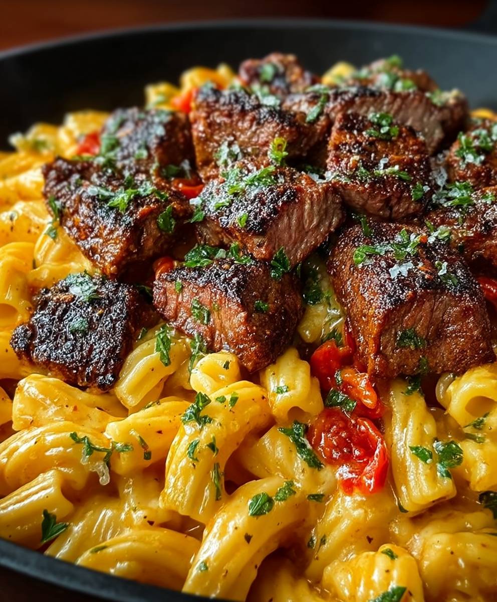 Cajun Steak Pasta Skillet