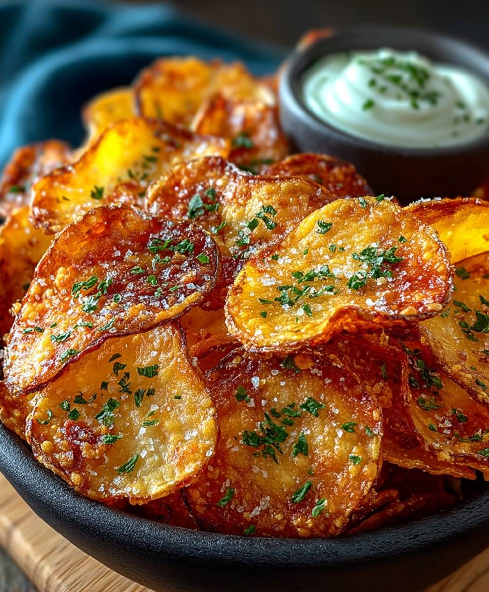 Air fryer potato chips