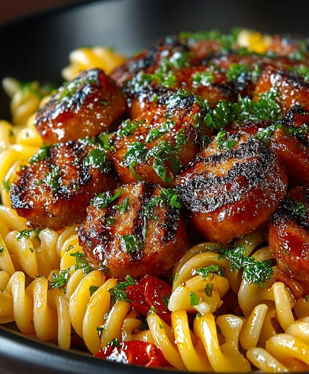 Spicy Honey BBQ Sausage Pasta