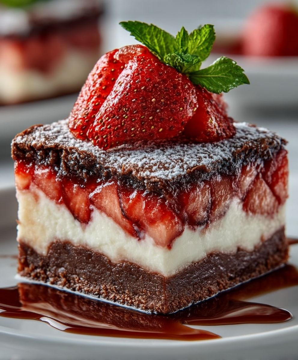 Strawberry Cheesecake Brownies