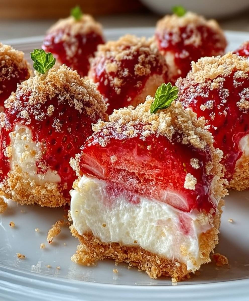 Strawberry Cheesecake Crunch Bites