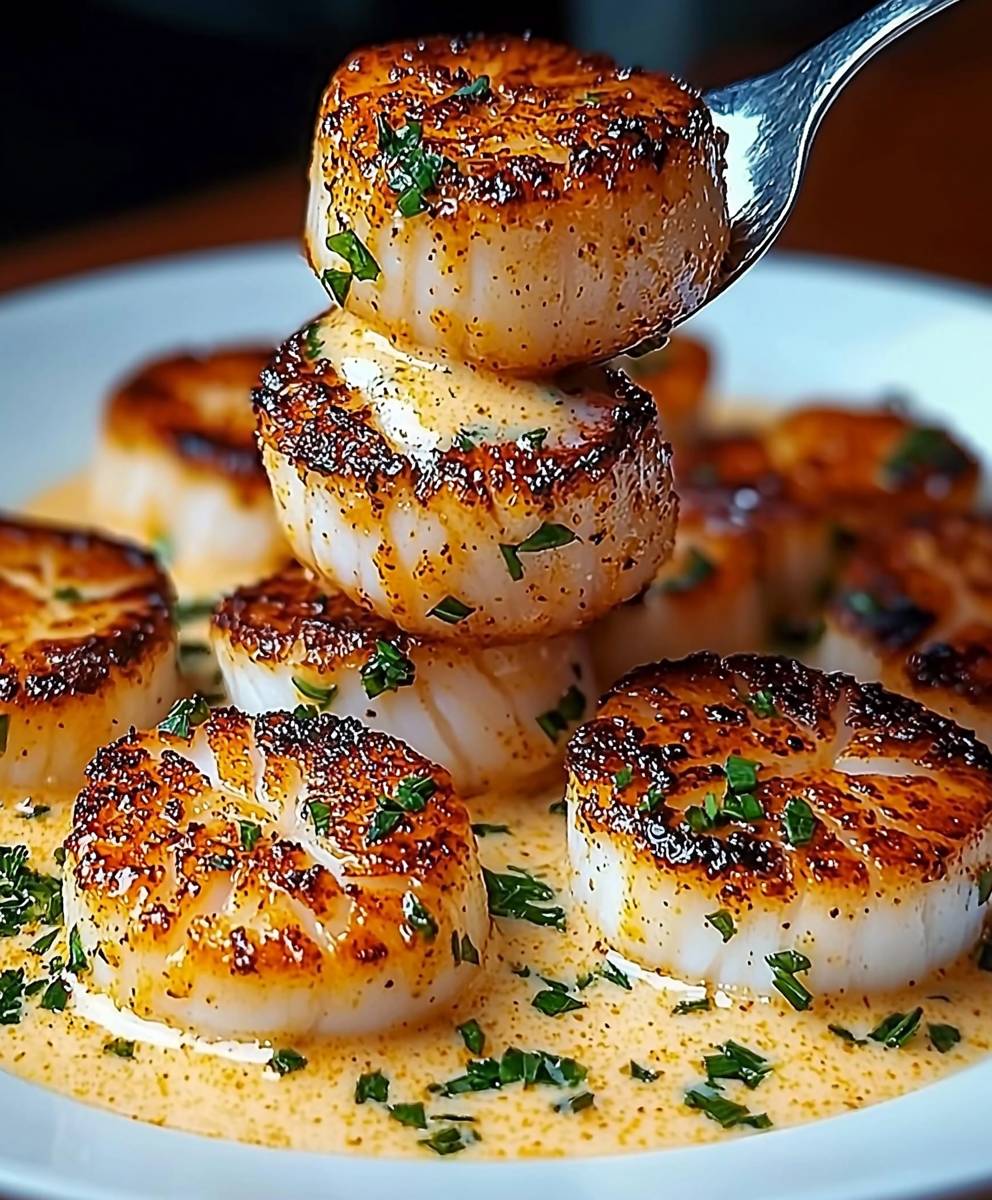 Seared Scallops Cajun Cream Sauce