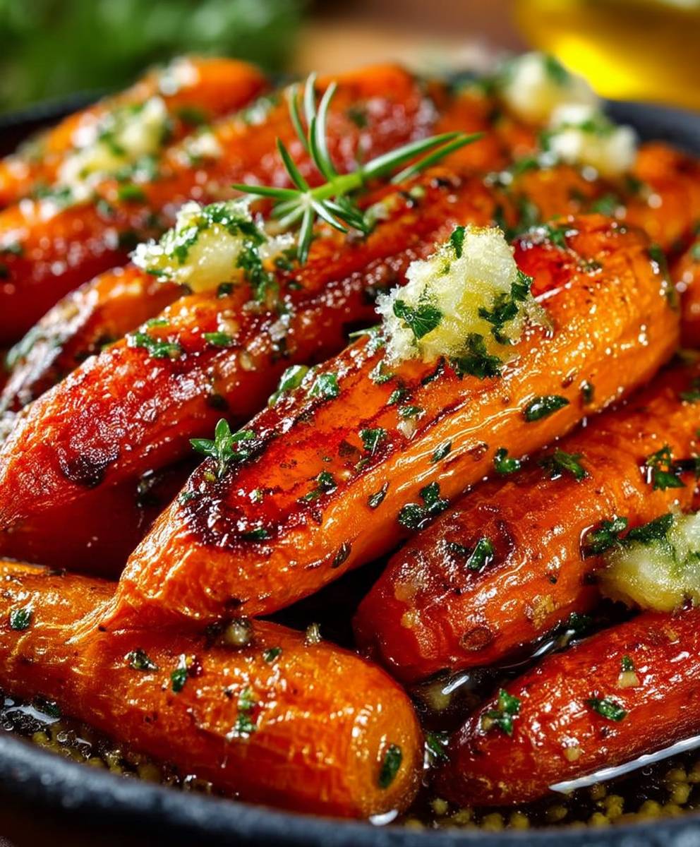 Honey Garlic Roasted Carrots