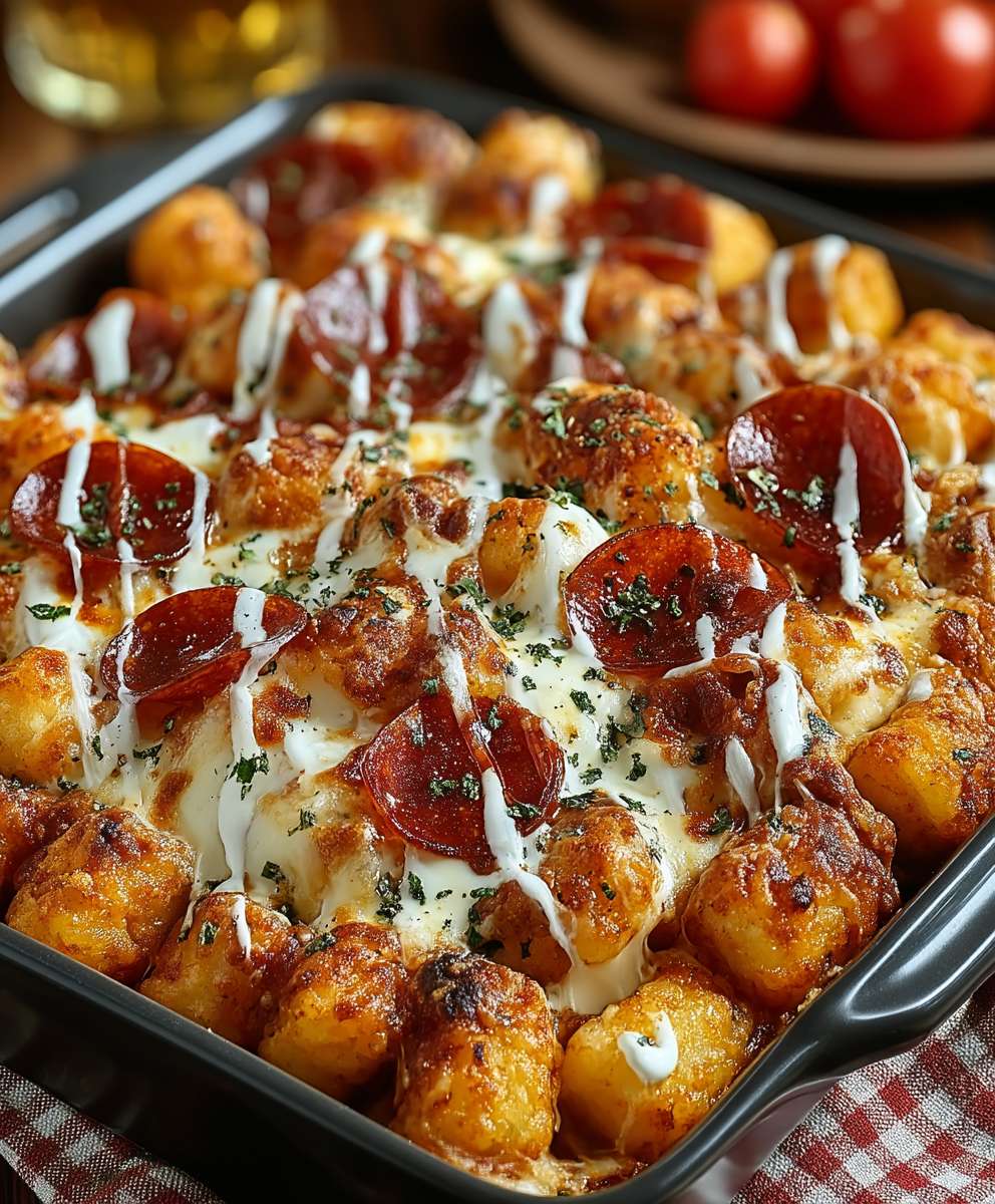 Pizza Tot Casserole