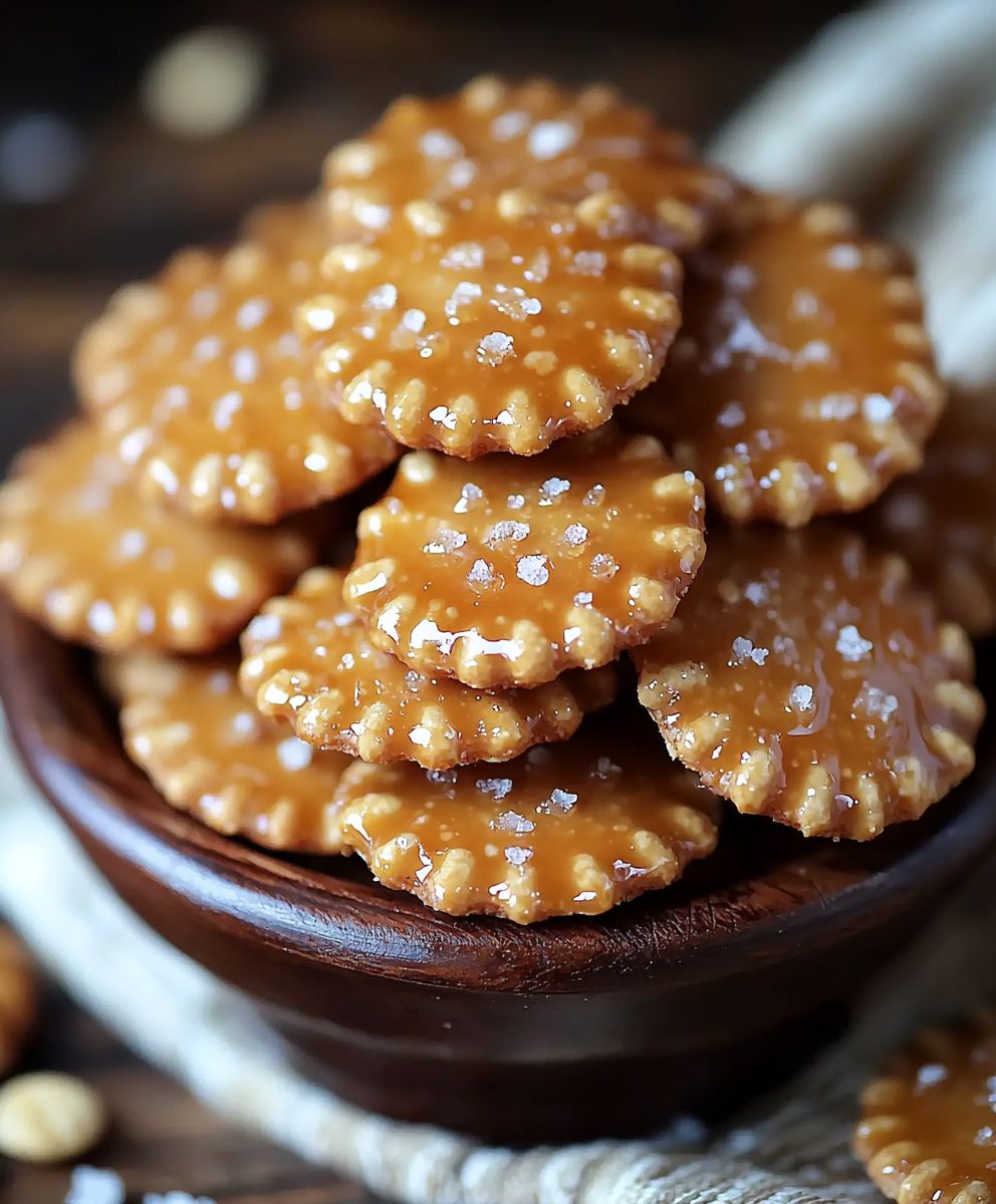 Salted Caramel Cracker Bites