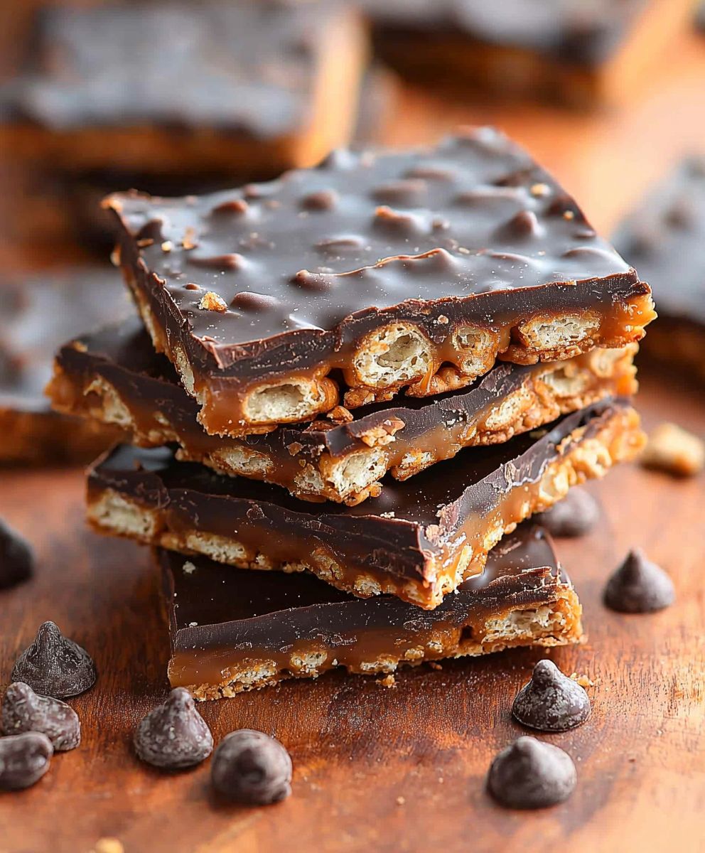 Chocolate Caramel Pretzel Bars