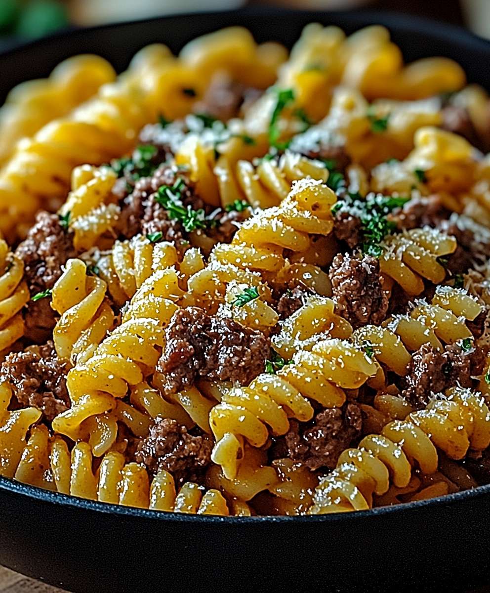 Beef and Cheddar Pasta