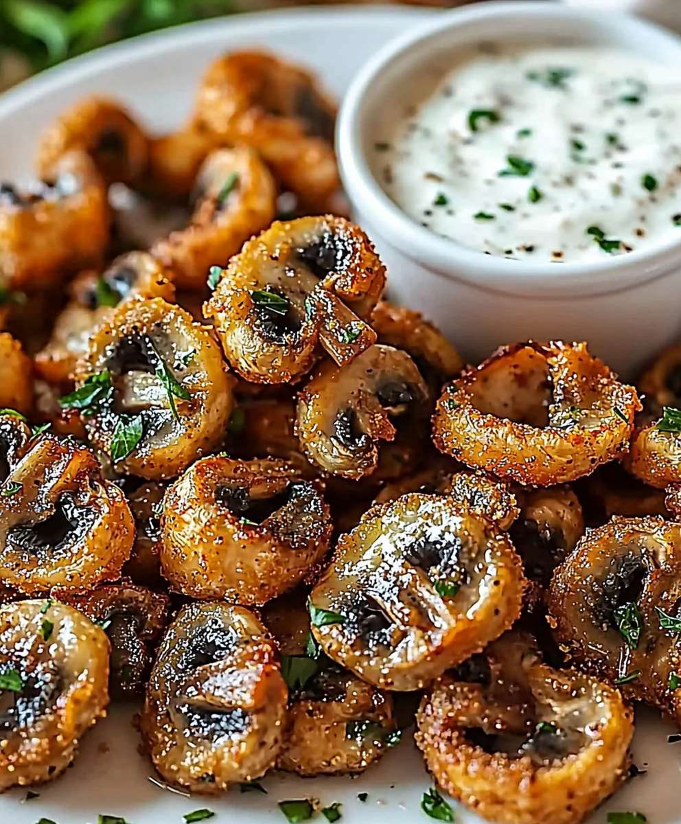 Air Fryer Ranch Mushrooms