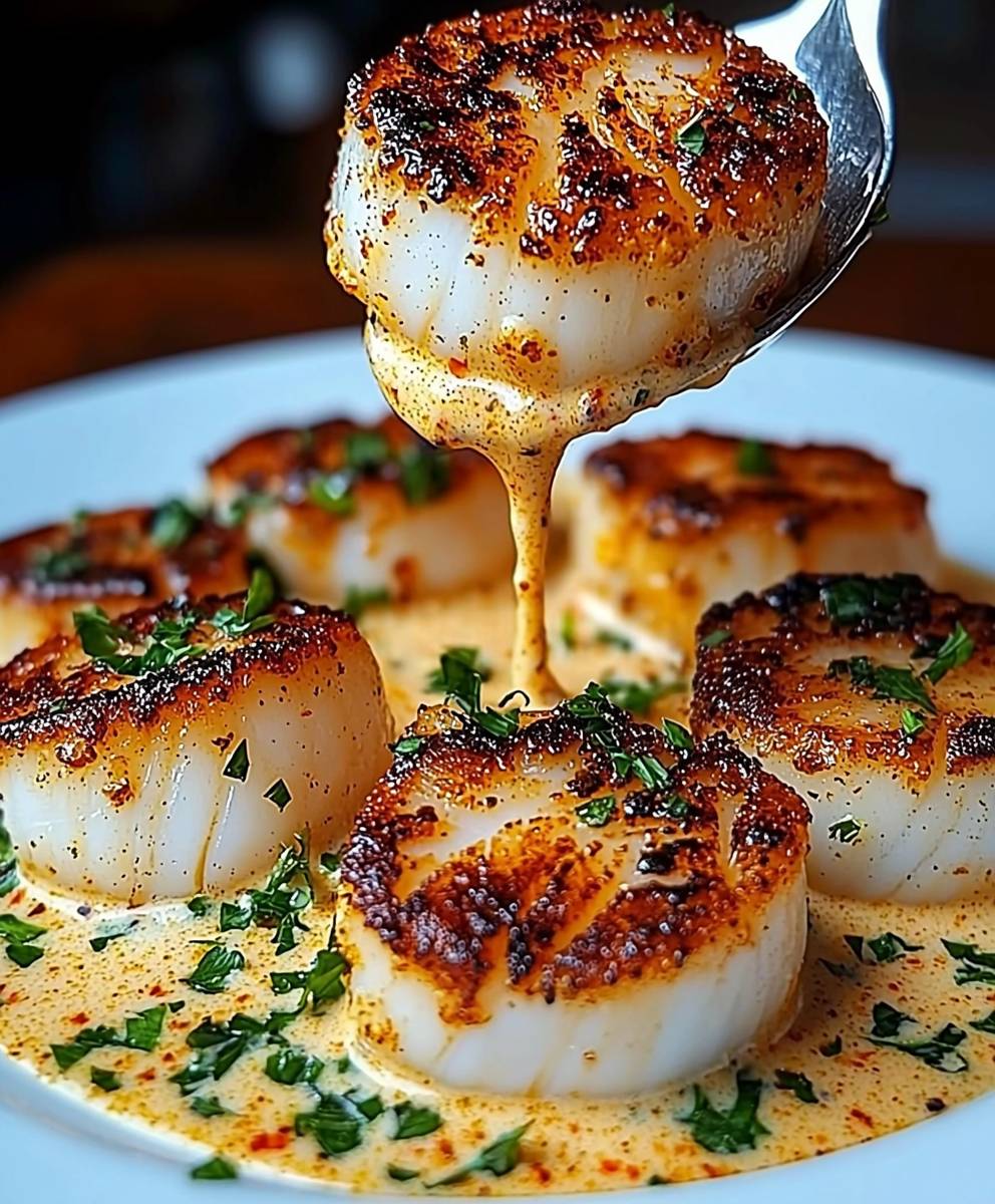 Seared Scallops Cajun Cream Sauce