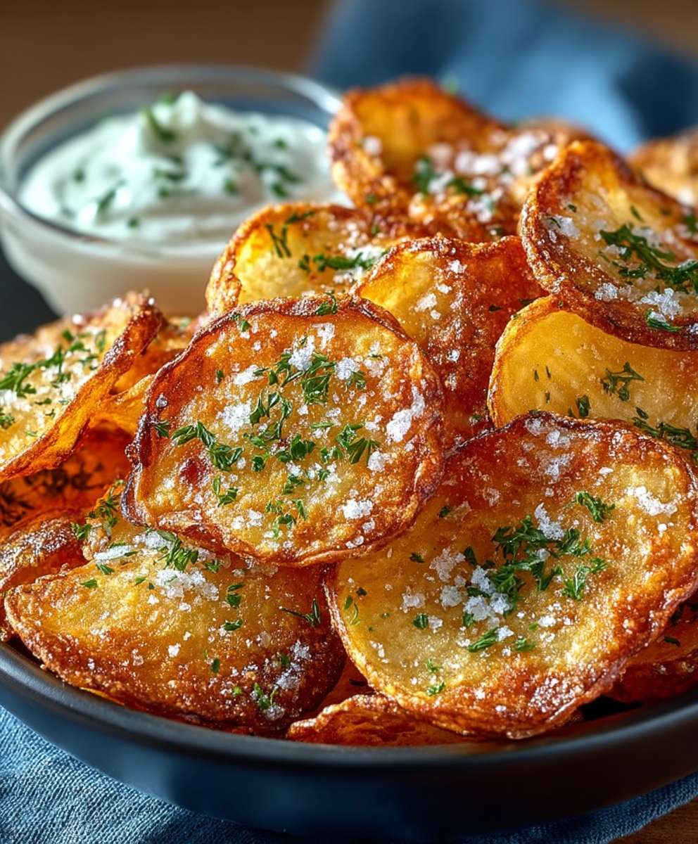 Air fryer potato chips
