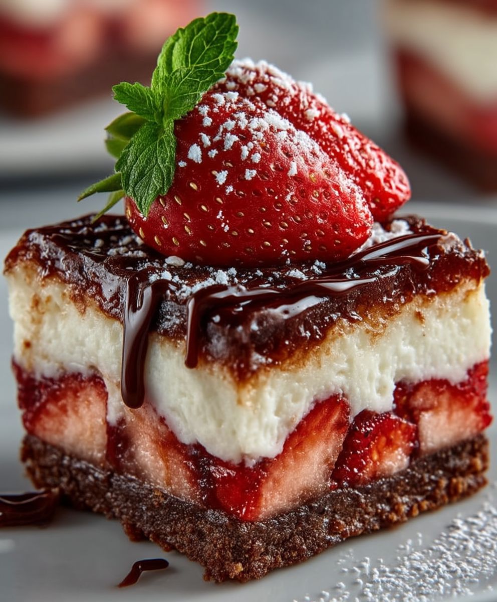 Strawberry Cheesecake Brownies