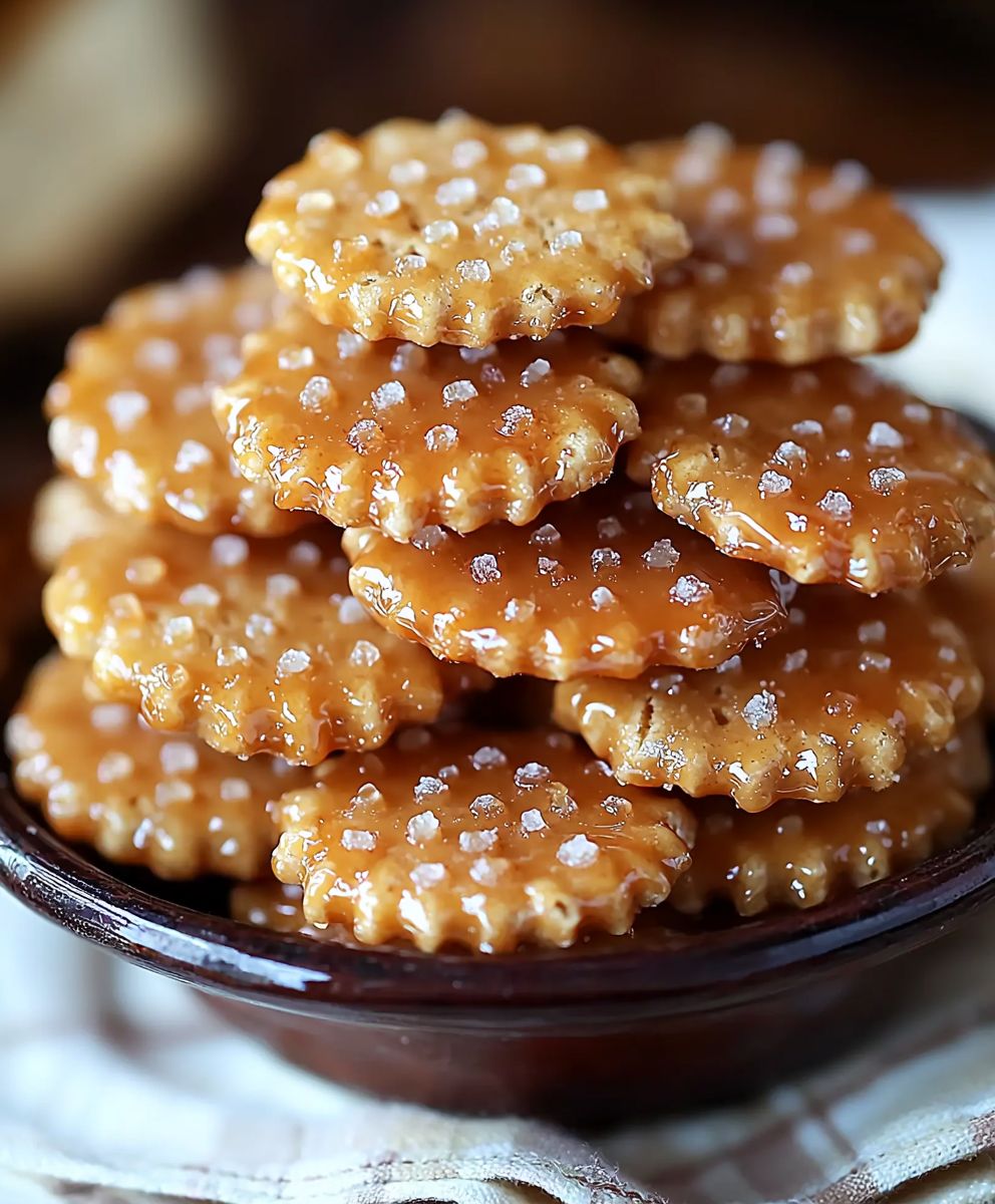 Salted Caramel Cracker Bites