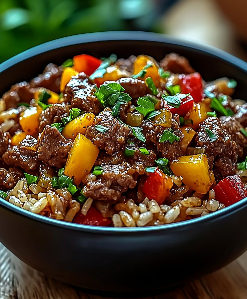 Beef Pepper Rice Bowl