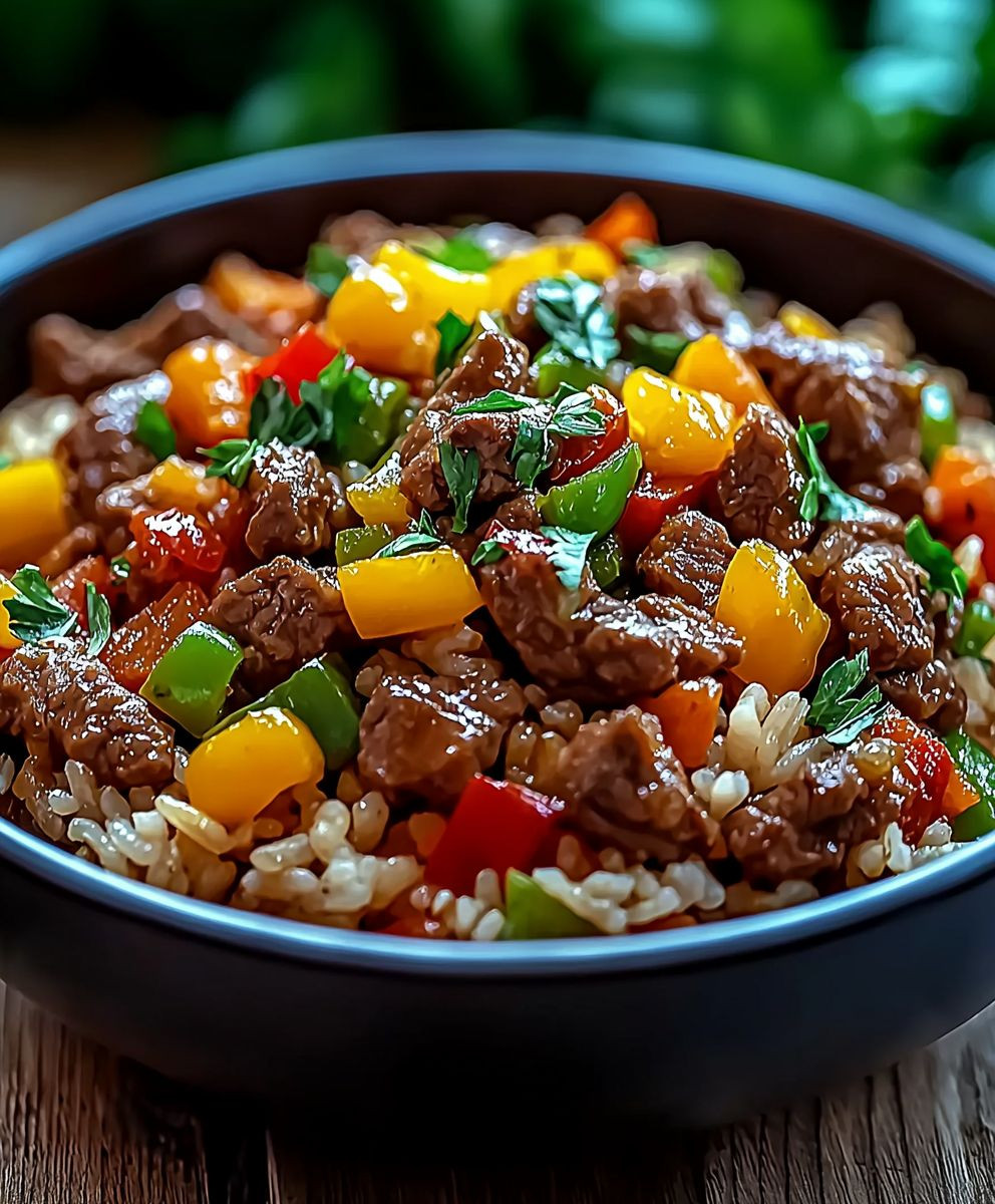 Beef Pepper Rice Bowl