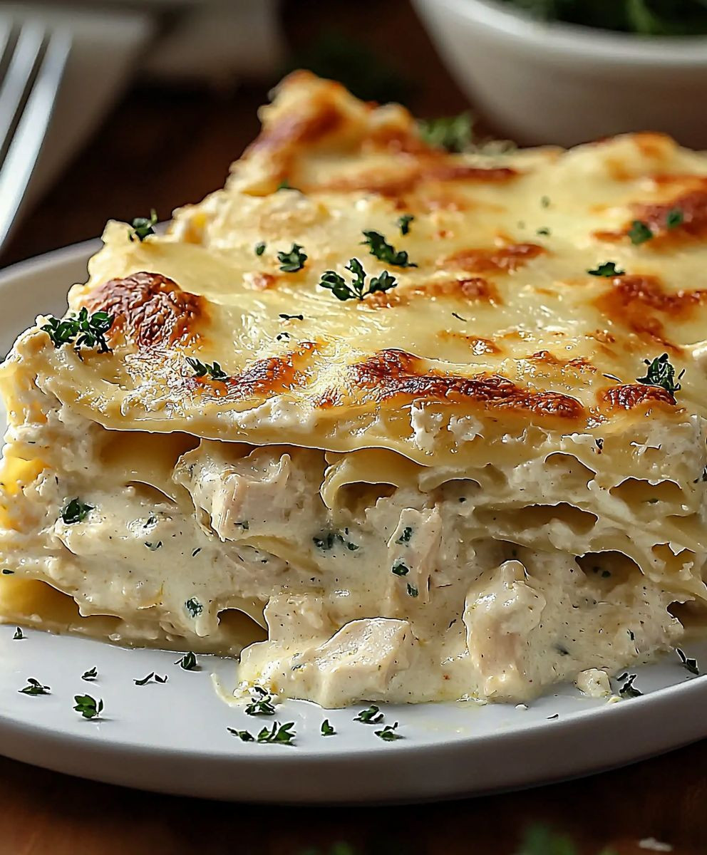 Cheesy Chicken Alfredo Lasagna