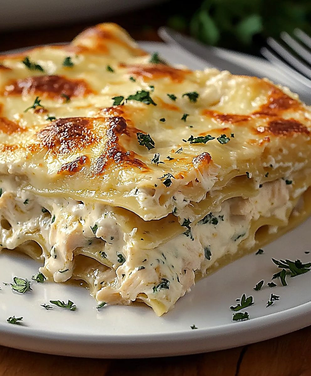 Cheesy Chicken Alfredo Lasagna