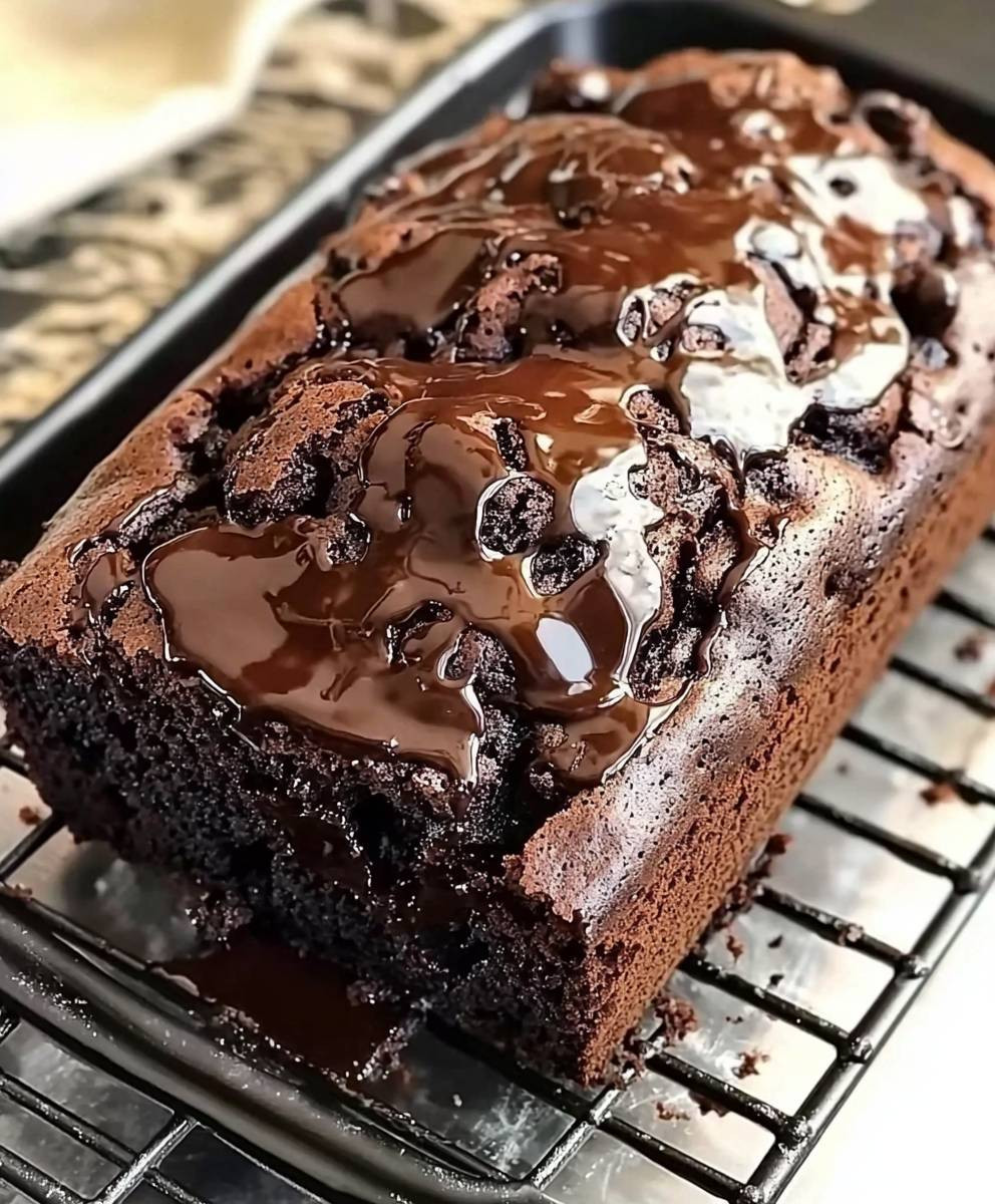 Hot Fudge Brownie Bread