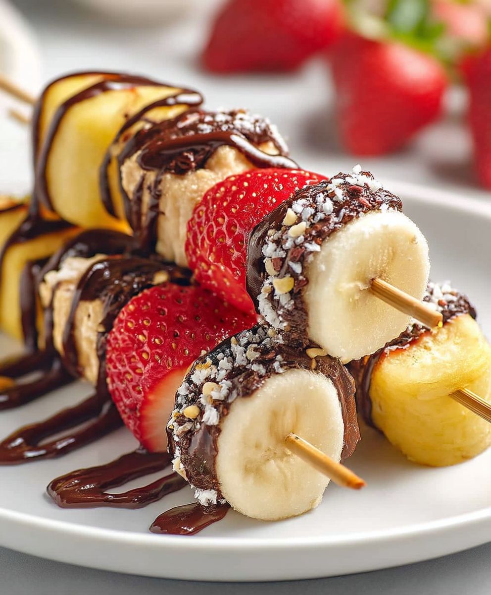 Fruit kabobs dessert