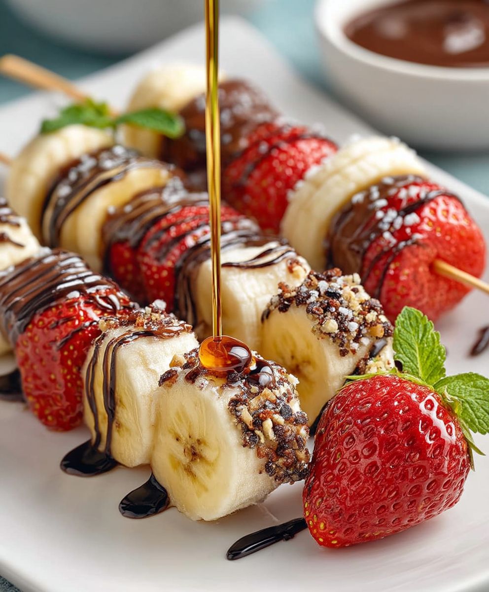 Fruit kabobs dessert