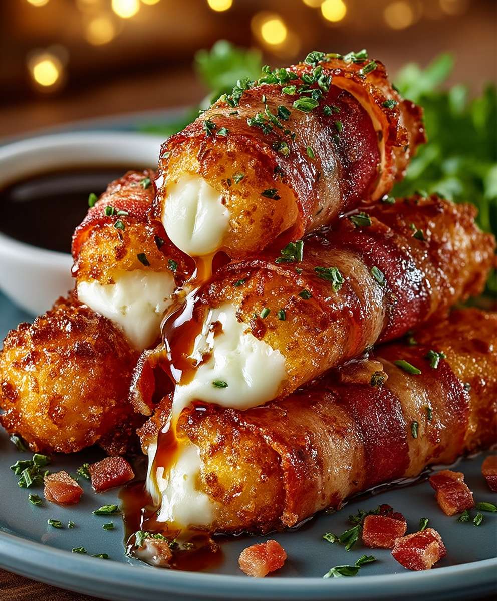Bacon Wrapped Mozzarella Sticks