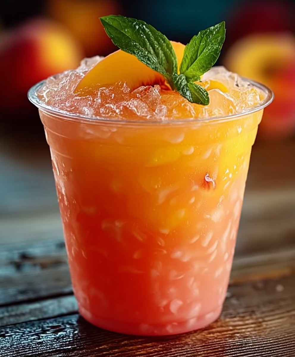 Fuzzy Peach Refresher Drink