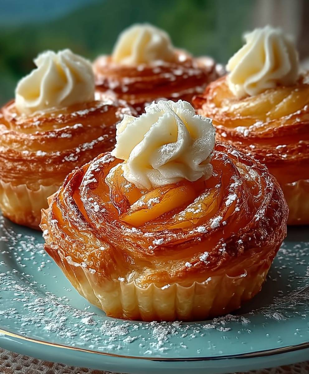 Peach Pie Cruffins