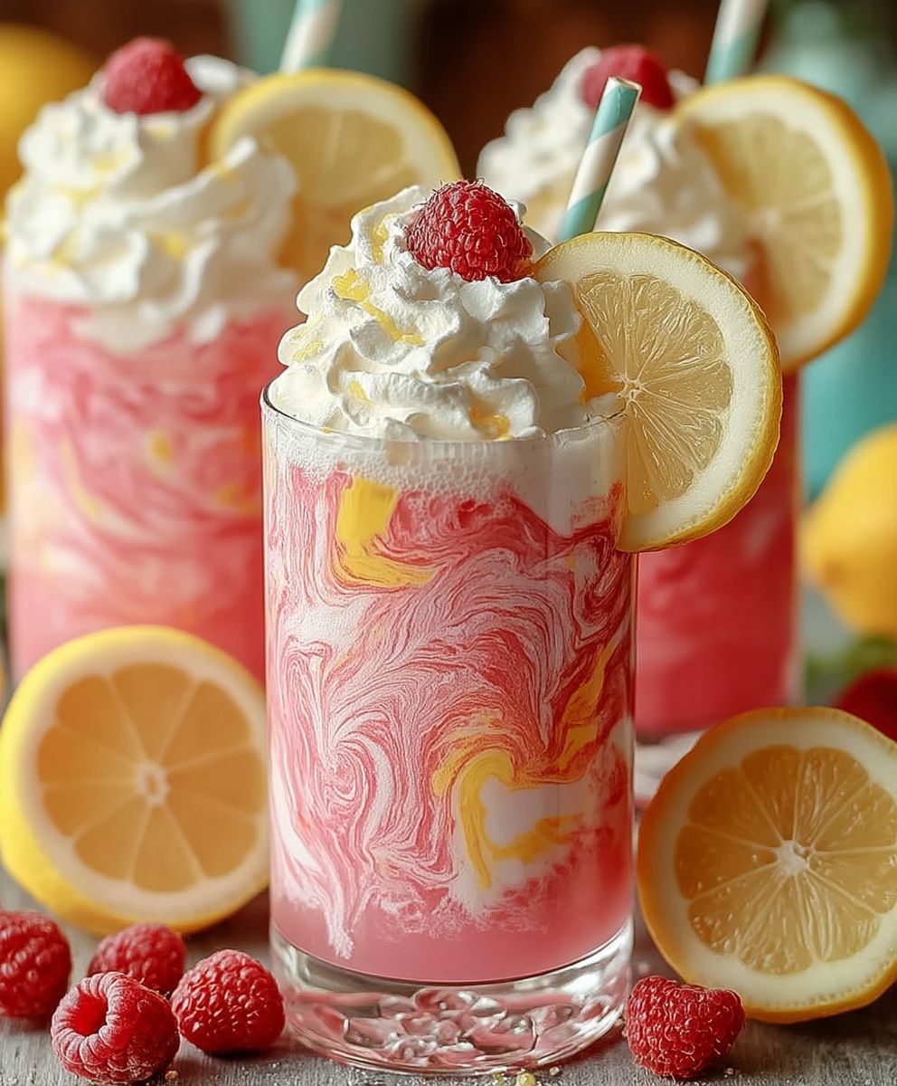 Whipped pink lemonade