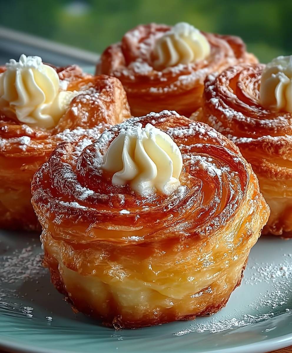 Peach Pie Cruffins