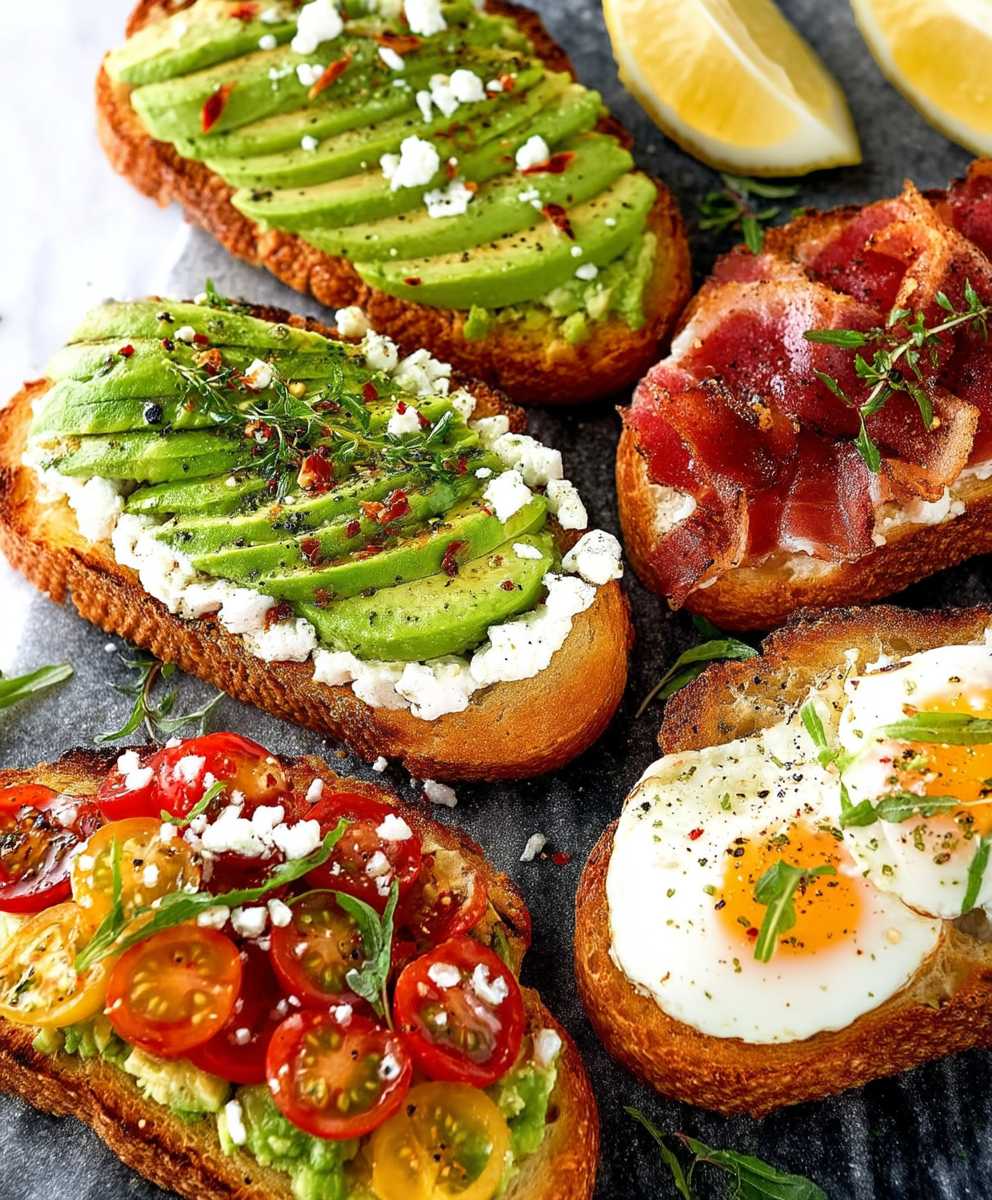 Avocado toast variations