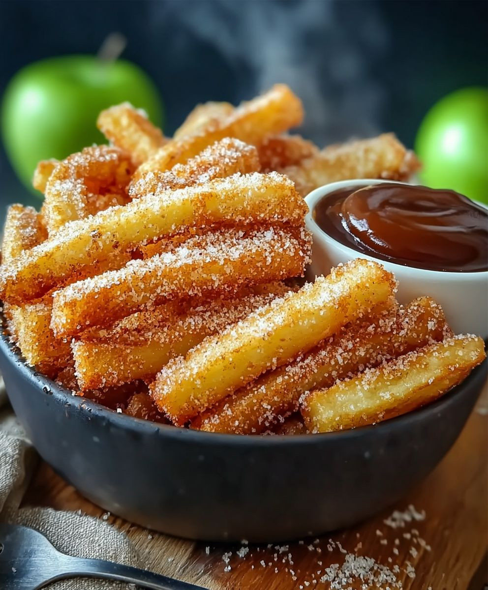 Air fryer apple fries