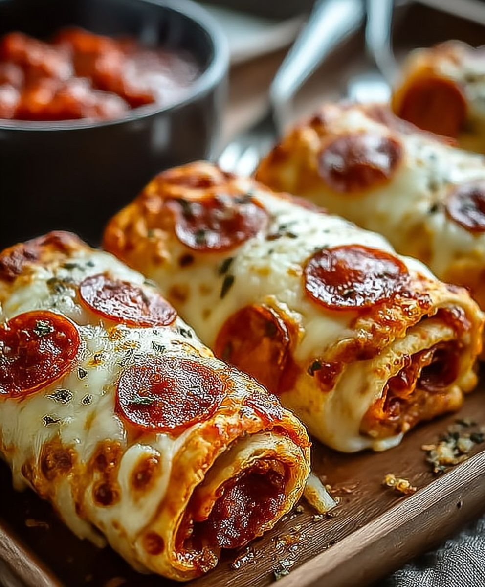 Cheesy Pepperoni Pizza Roll Ups