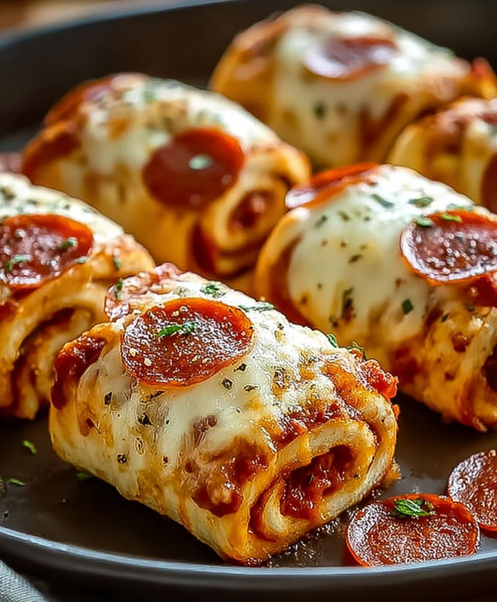 Cheesy Pepperoni Pizza Roll Ups