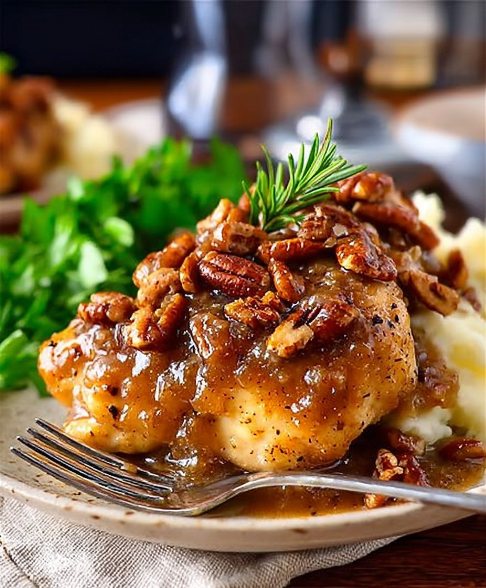 Maple Bourbon Pecan Chicken
