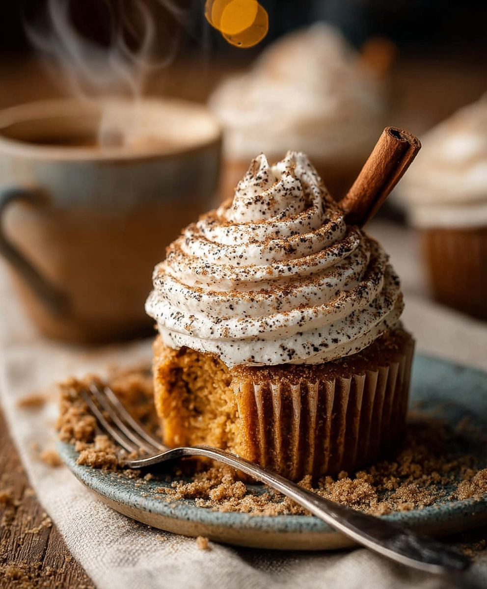 Vanilla Chai Pumpkin Cupcakes