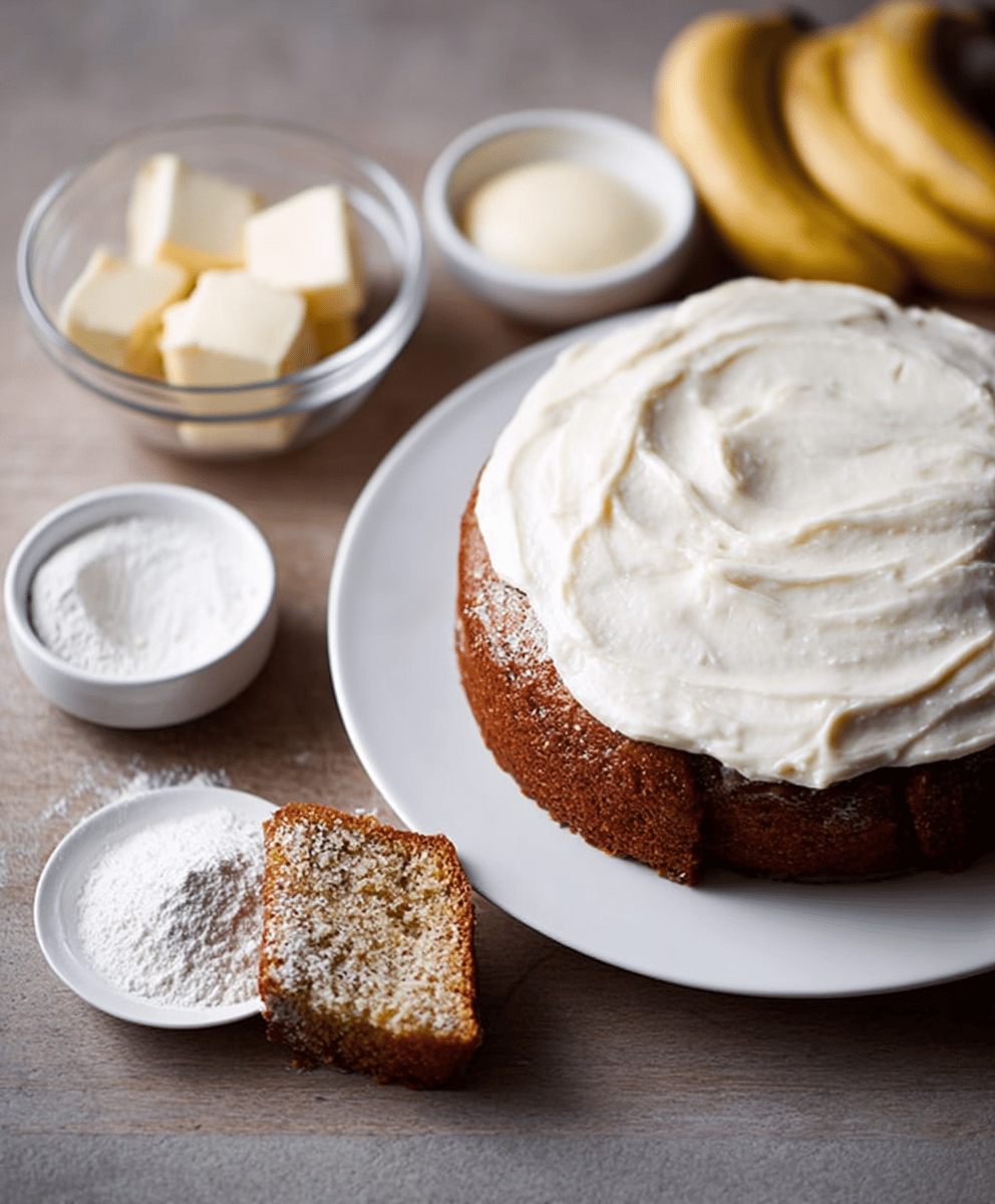 Moist Banana Cake with Cream Cheese Frosting featured image