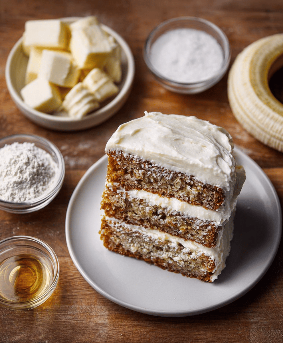 Moist Banana Cake with Cream Cheese Frosting secondary image