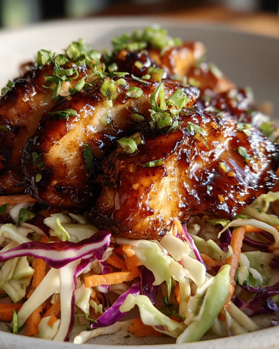 Delicious Sticky Apple Cider Chicken with Autumn Slaw