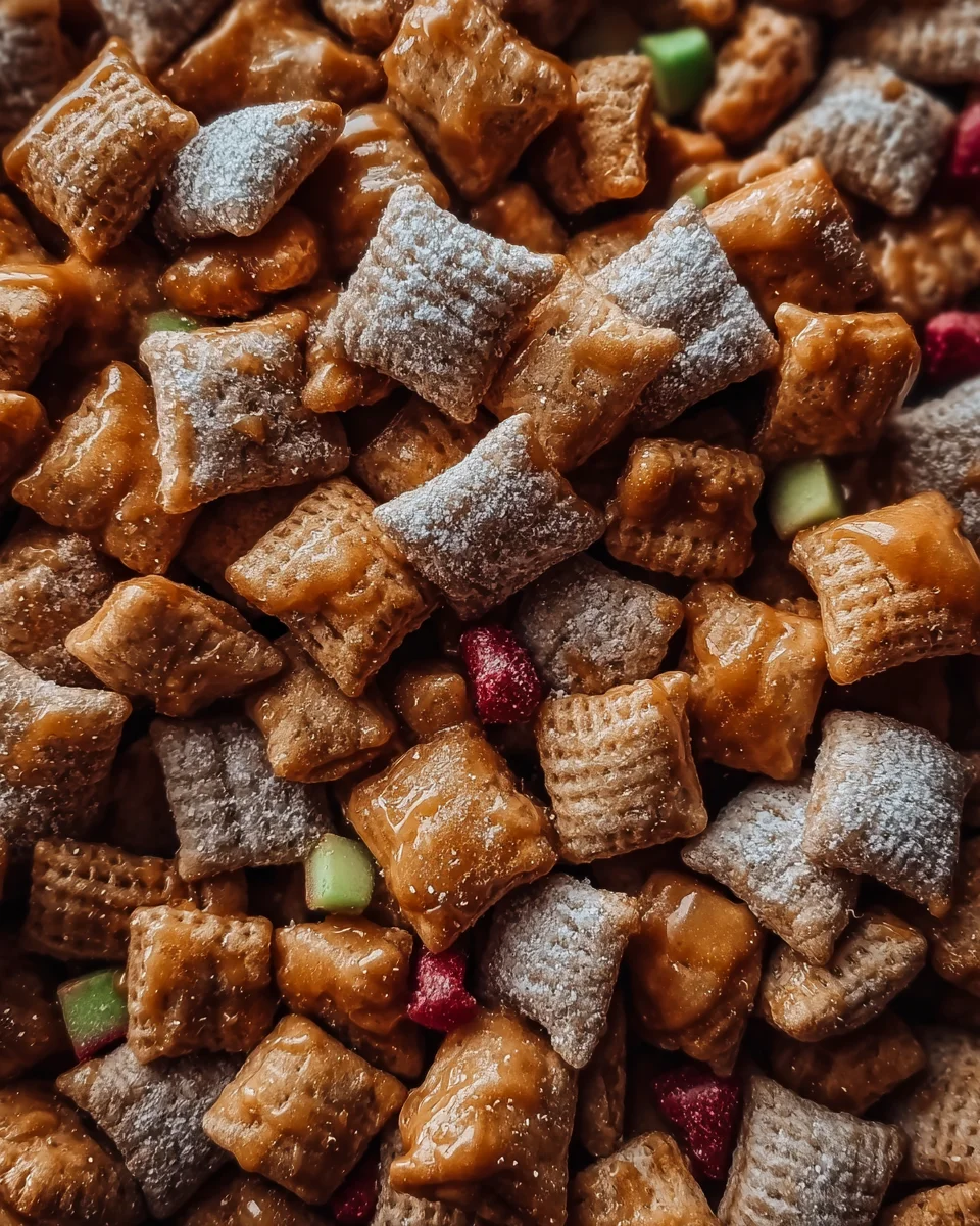 Caramel Apple Puppy Chow: Irresistible Sweet Crunchy Snack