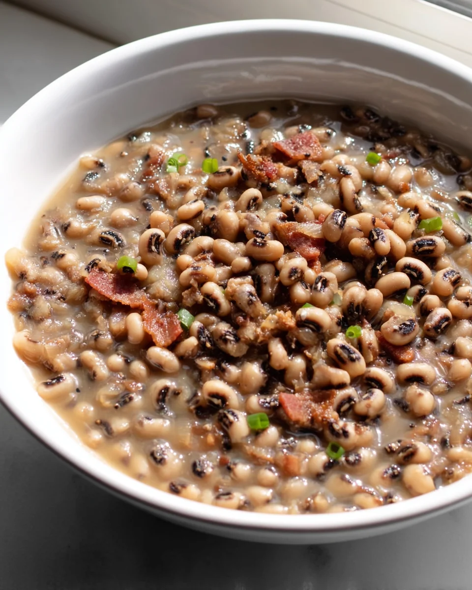 Savory Beef Bacon Black Eyed Peas Soul Food Recipe